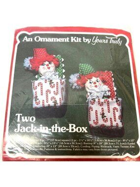 Two Jack-In-The-Box Ornament Kit By Yours Truly